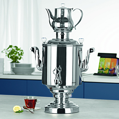 Самовар BEEM модель Katharina, 15 литров, серебристый