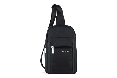 Сумка кросс-боди мужская BUGATTI Sera, антрацитовая, полиэстер, 17х6х26,5 см, 2,5 л