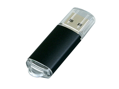 USB 2.0- флешка на 32 Гб с прозрачным колпачком (Чёрный)