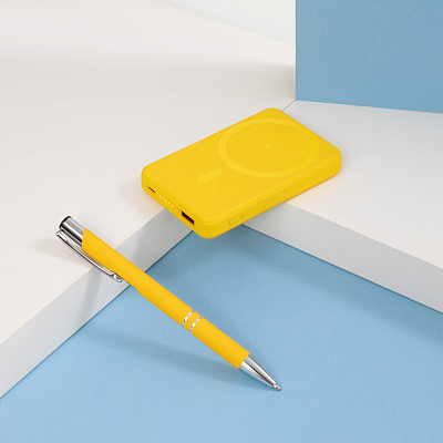 Шариковая ручка Альфа (Alpha), желтая