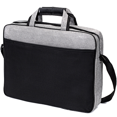 Сумка для документов SHUFFLE, серая (Серый/черный)