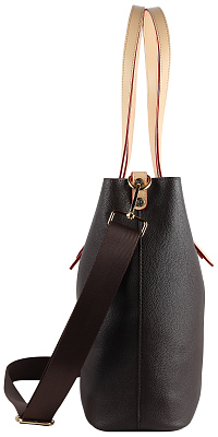 Сумка-шоппер BUGATTI Ella, тёмно-коричневая, полиуретан, 47,5х12х32 см