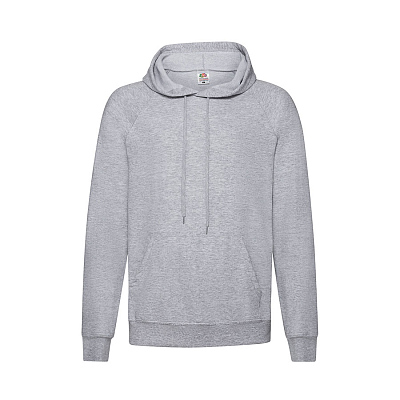 Толстовка без начеса LIGHTWEIGHT HOODED SWEAT 240 (Серый меланж)
