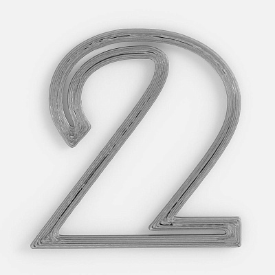 Подвеска Symbol 3D-печать на заказ цифра 2