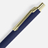 Ручка шариковая Lobby Soft Touch Gold, синяя - Фото 3