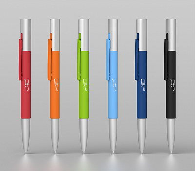 Ручка шариковая "Clas", покрытие soft touch, оранжевый