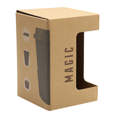 Коробка для кружки Magic с окном  (Коричневый)