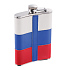 Фляга S.Quire 0,24 л, сталь+искусственная кожа, бело-сине-красная - Фото 2