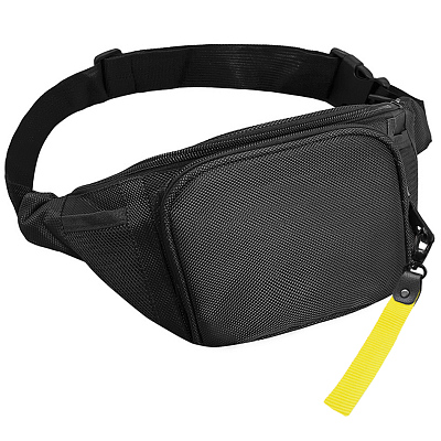Поясная сумка SPLIT TO GO, Чёрный/Жёлтый (Черный/желтый)
