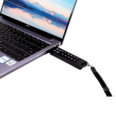 Флешка с аппаратным шифрованием DataLock PRO4 USB 3.2, синий, 128Гб