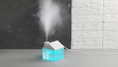 Увлажнитель воздуха "Sweet home" c лампой и вентилятором, белый