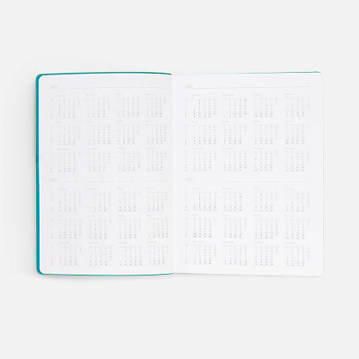 Ежедневник Flexpen Shall, недатированный, бирюзовый