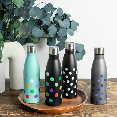 Термобутылка вакуумная герметичная Фреско (Fresco), аква (гладкое порошковое покрытие)