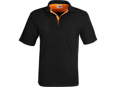 Рубашка поло Solo мужская (Черный/оранжевый)