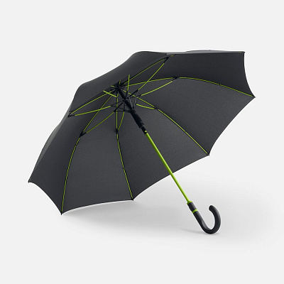 Зонт-трость с цветными спицами Color Style , с черной ручкой (Зеленое яблоко)