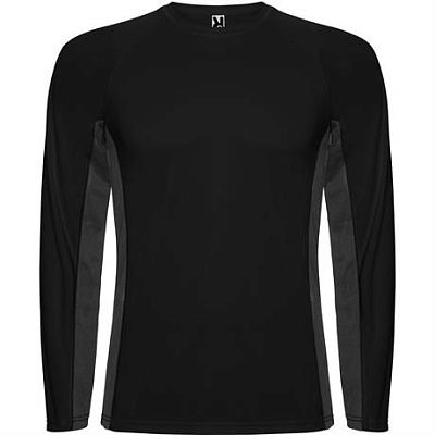 Спортивная футболка SHANGHAI L/S мужская, ЧЕРНЫЙ/ТЕМНЫЙ ГРАФИТ S (Черный/Темный графит)