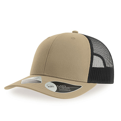 Бейсболка BRYCE, 6 клиньев, пластиковая застежка, переработанный полиэстер (Хаки)