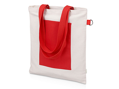 Сумка для покупок Topiс из переработанных материалов (Натуральный/красный)