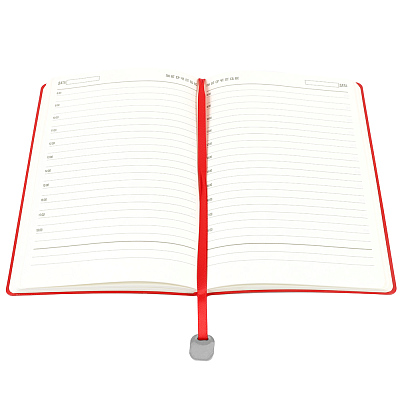 Ежедневник A5 недатированный Farfalla в мягком переплёте, красный 