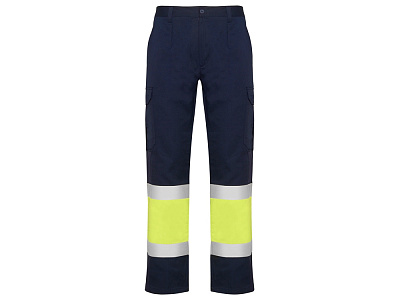 Брюки Naos со светоотражающими полосами, мужские (Синий нэйви/неоновый желтый)