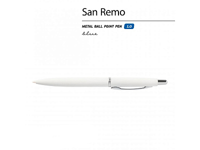 Ручка металлическая шариковая San Remo, софт тач
