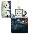 Зажигалка ZIPPO Horror House с покрытием 540 Matte, латунь/сталь, белая, 38x13x57 мм - Фото 3