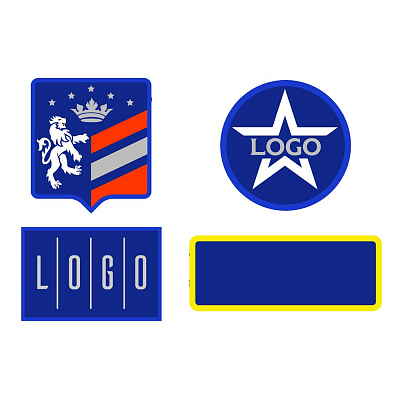 Шеврон из габардина Gabo M  (Синий)