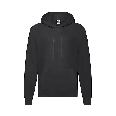 Толстовка без начеса LIGHTWEIGHT HOODED SWEAT 240 (Чёрный)