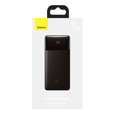 ПЗУ Baseus Bipow Digital Display 10000 mAh 15W Overseas Edition, белый