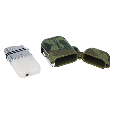 Зажигалка S.Quire газовая, турбо, водонепроницаемая, хаки