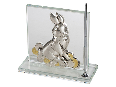 Настольный прибор Удачное приобретение (Черный, серебристый)