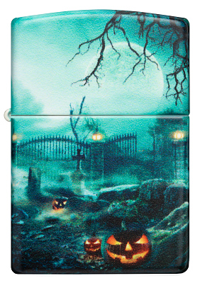 Зажигалка ZIPPO Graveyard с покрытием 540 Matte, латунь/сталь, разноцветная, 38x13x57 мм