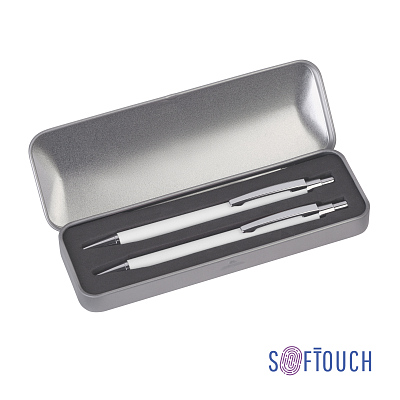 Набор "Ray" (ручка+карандаш), покрытие soft touch  (Белый)