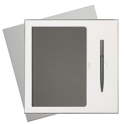 Подарочный набор Star  (ежедневник, ручка) (Серый)