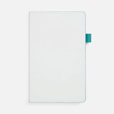 Ежедневник White Shall, недатированный, бело-бирюзовый (Бирюзовый)
