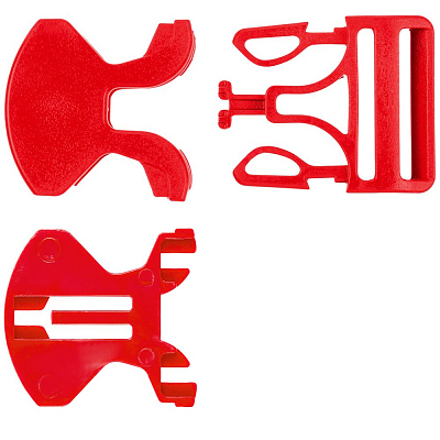 Застежка-пряжка односторонняя Triden, красный