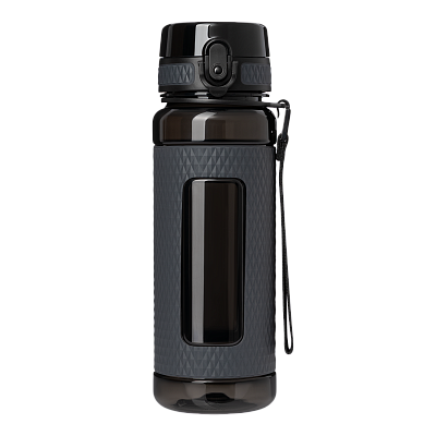 Бутылка для воды Vector, черная (Черный, серый)