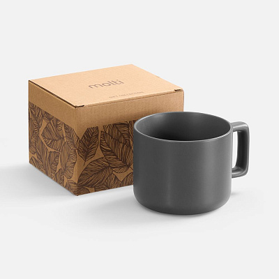 Чашка Jumbo в коробке матовая, темно-серая (Серый)